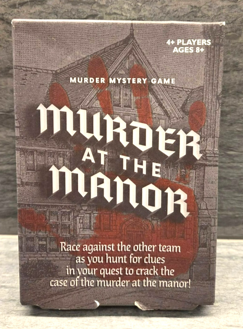 Professor Puzzle Murder at the Manor Board Game Crime Theme Ages 8+ 4 Players