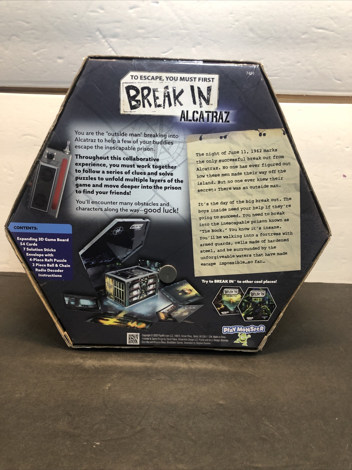 New PlayMonster Break In Alcatraz Game. Age 10+/1-6 Players Factory Sealed.