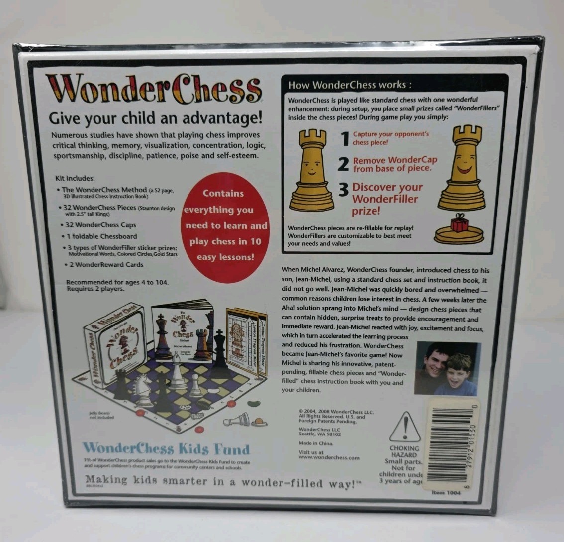 WONDER CHESS – Chess Kit For Kids Award Winner Game NEW Chessboard