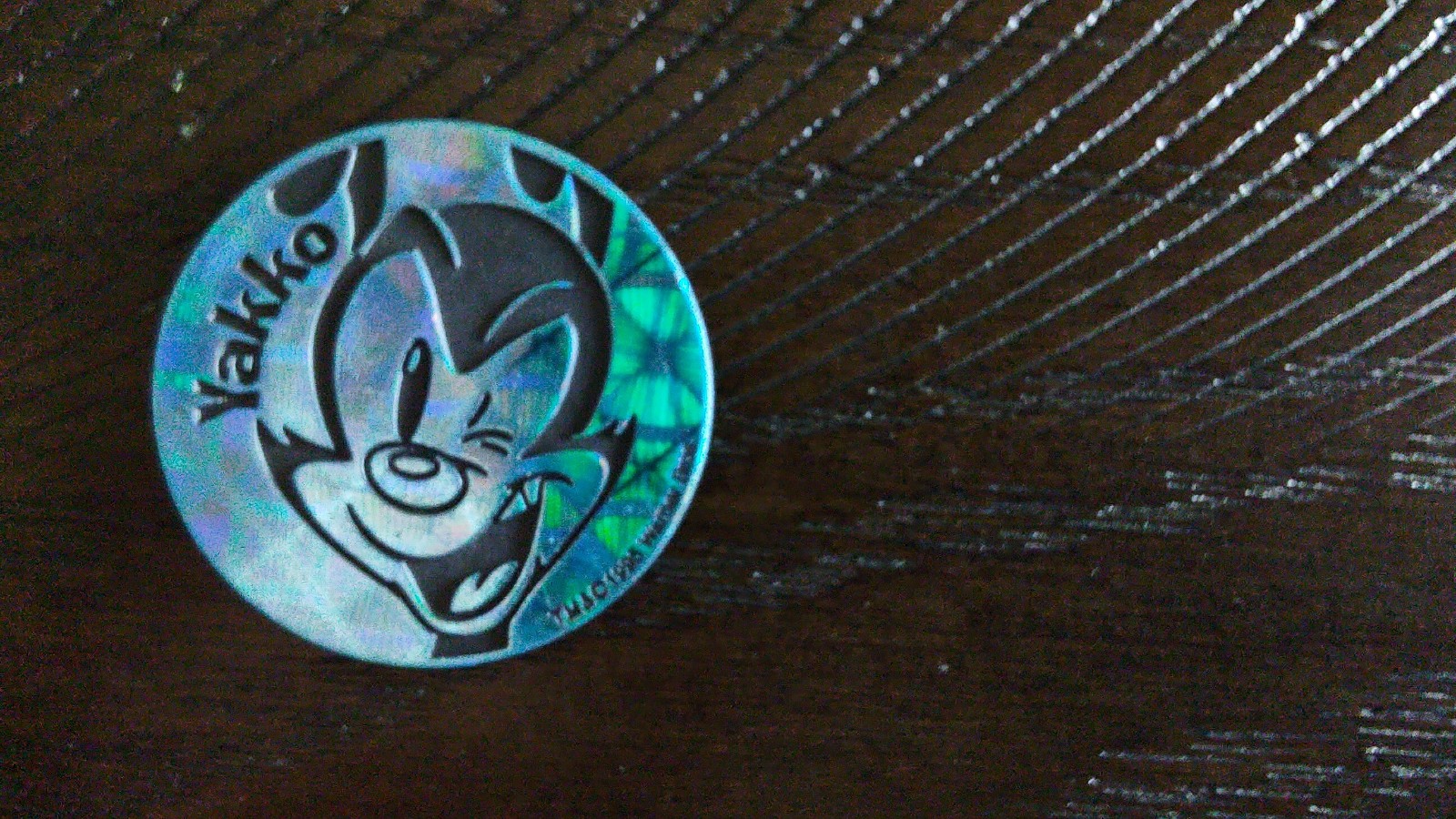 Animaniacs Blue Holographic Yakko POG Branded Slammer