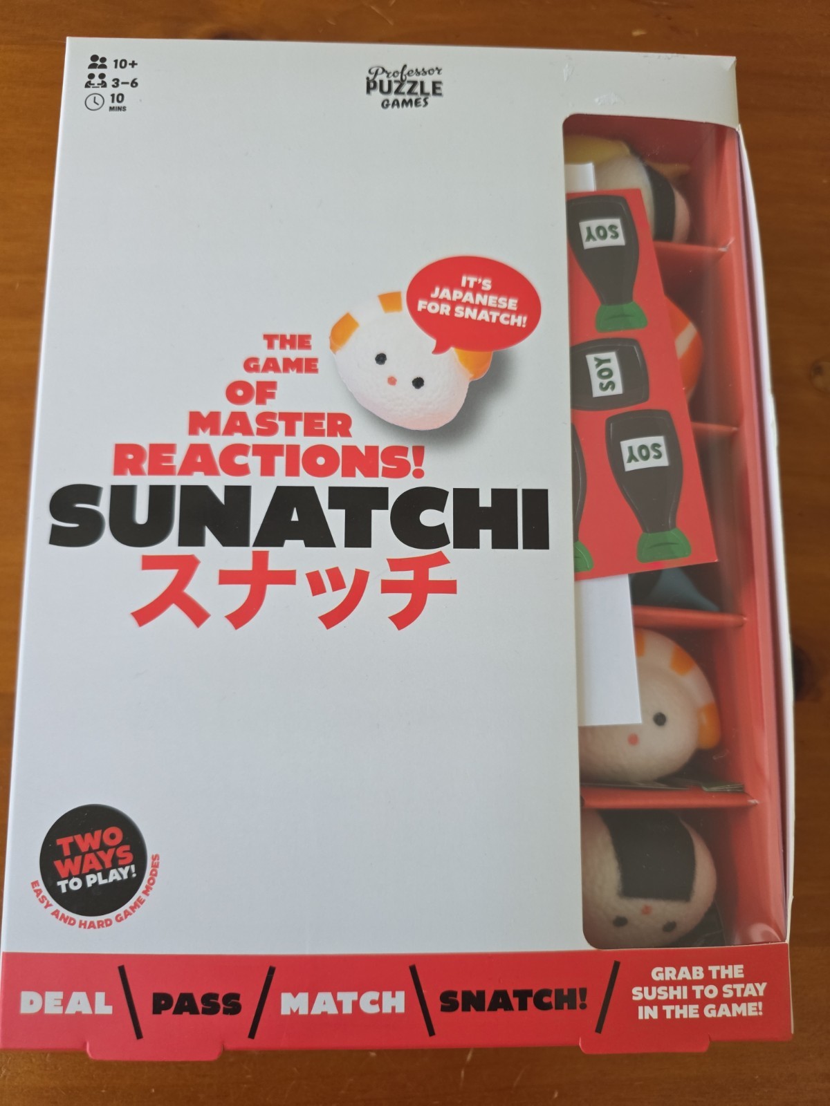 Sunatchi. Japanese Game of Master Reactions with Sushi Pieces. Played Once