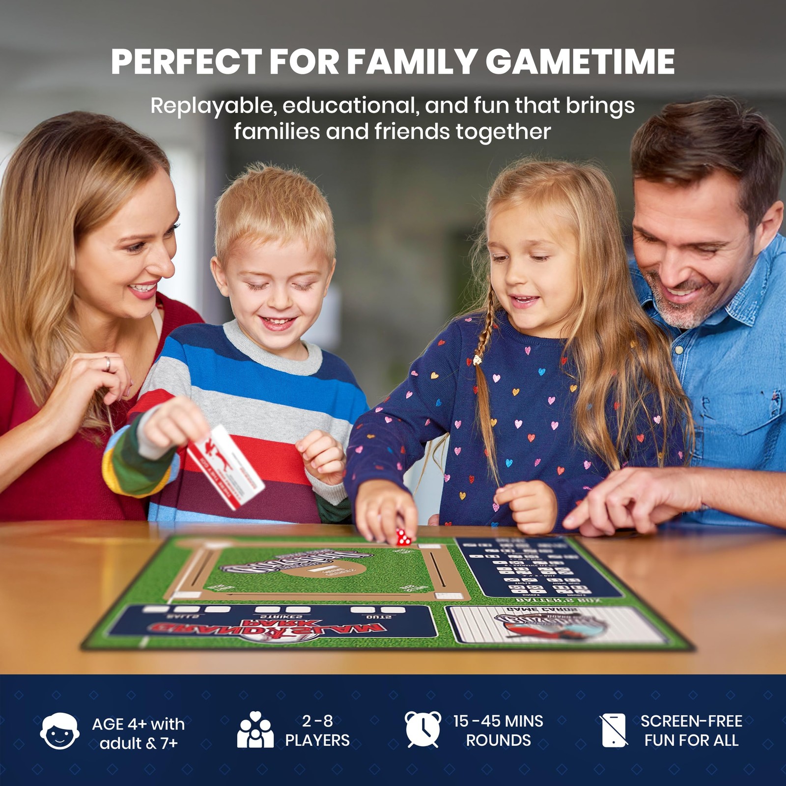MasterPieces Baseball Dice Board Game – Realistic Gameplay, Family Fun for Ad…