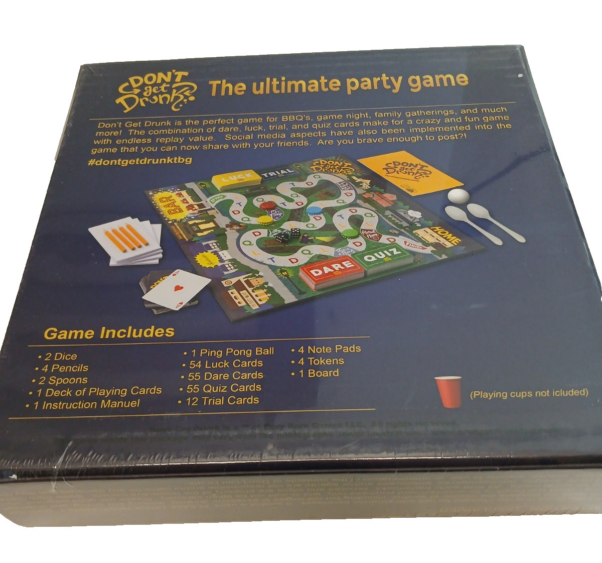 Don’t Get Drunk – The Ultimate Party Game – Envy Born Games 21 + (New / Sealed)