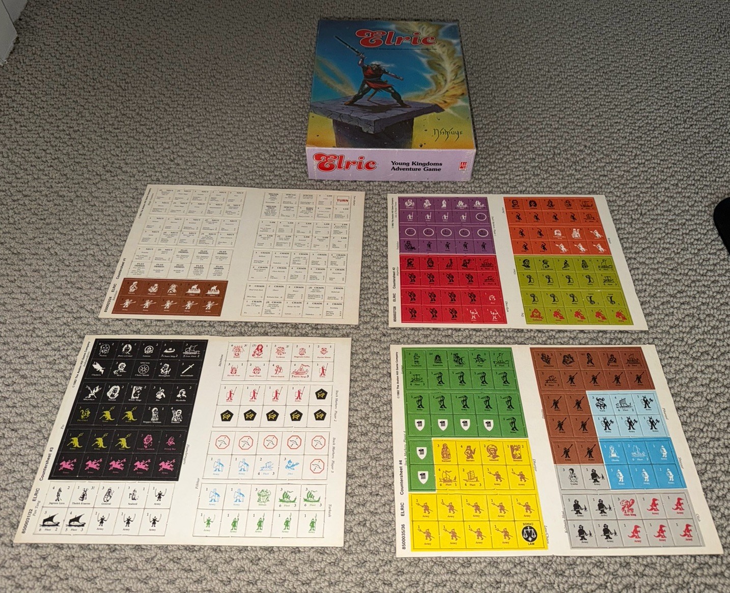 Elric Young Kingdoms Adventure Game | Avalon Hill | 1984 | UNPUNCHED!