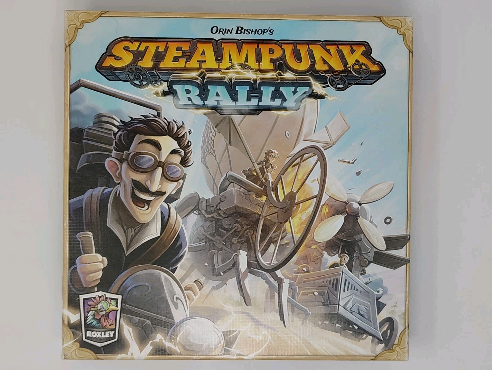 Steampunk Rally Board Game Build Fantastical Machines 2014 Includes Metal Cogs
