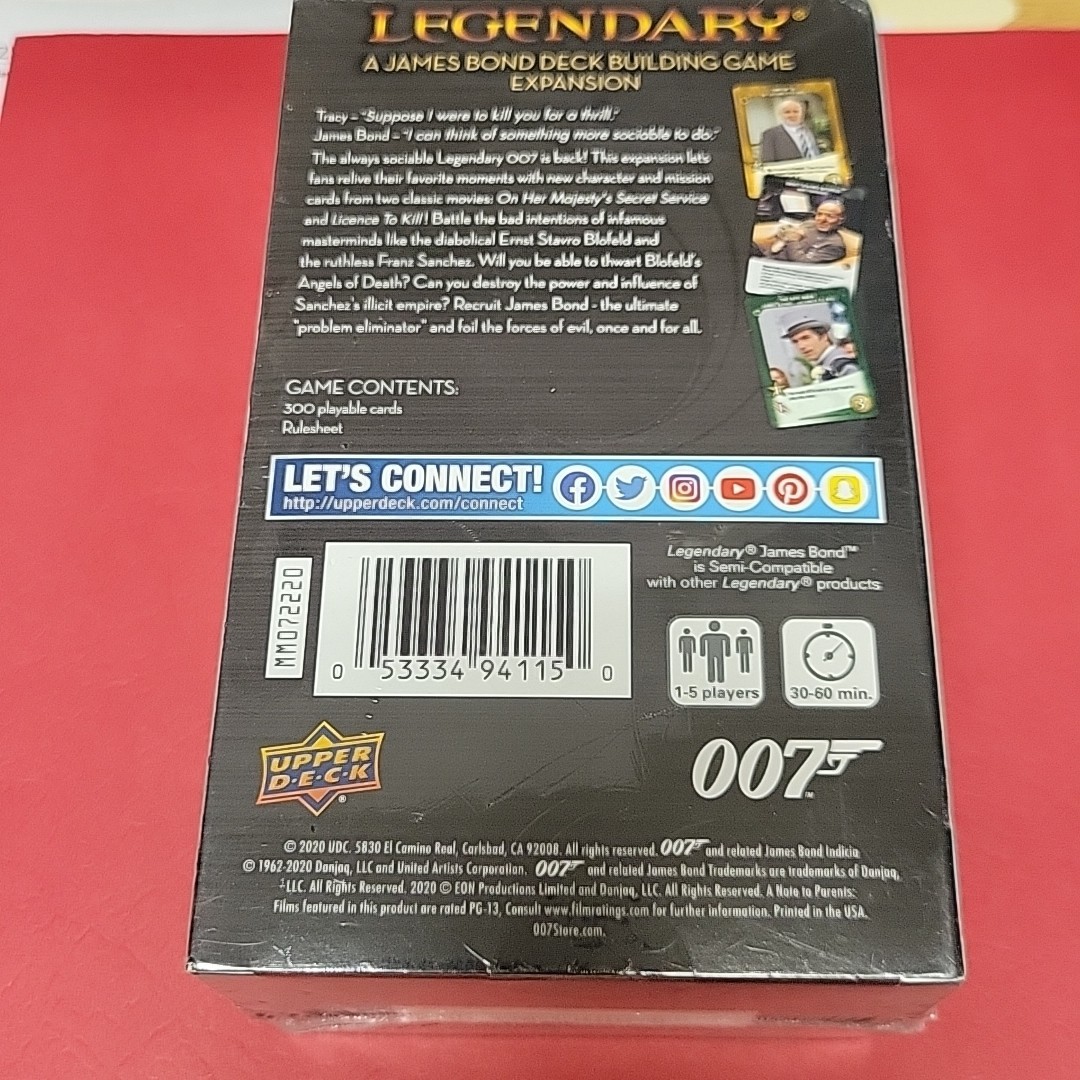 James Bond 007 Legendary Card Game Expansion Upper Deck Ages 14+ New Sealed