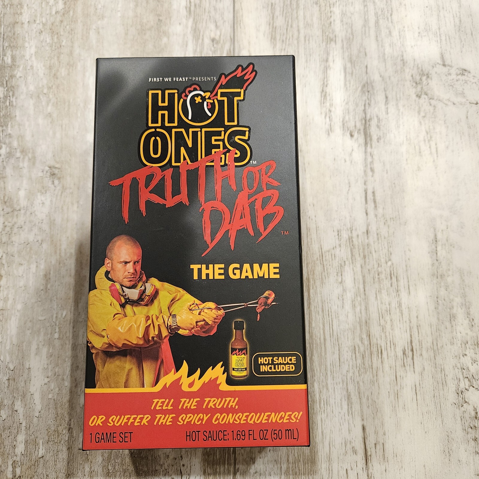 Hot Ones Truth or Dab The Game – (Hot Sauce EXPIRED) Ages 17 Plus 3-6 Players