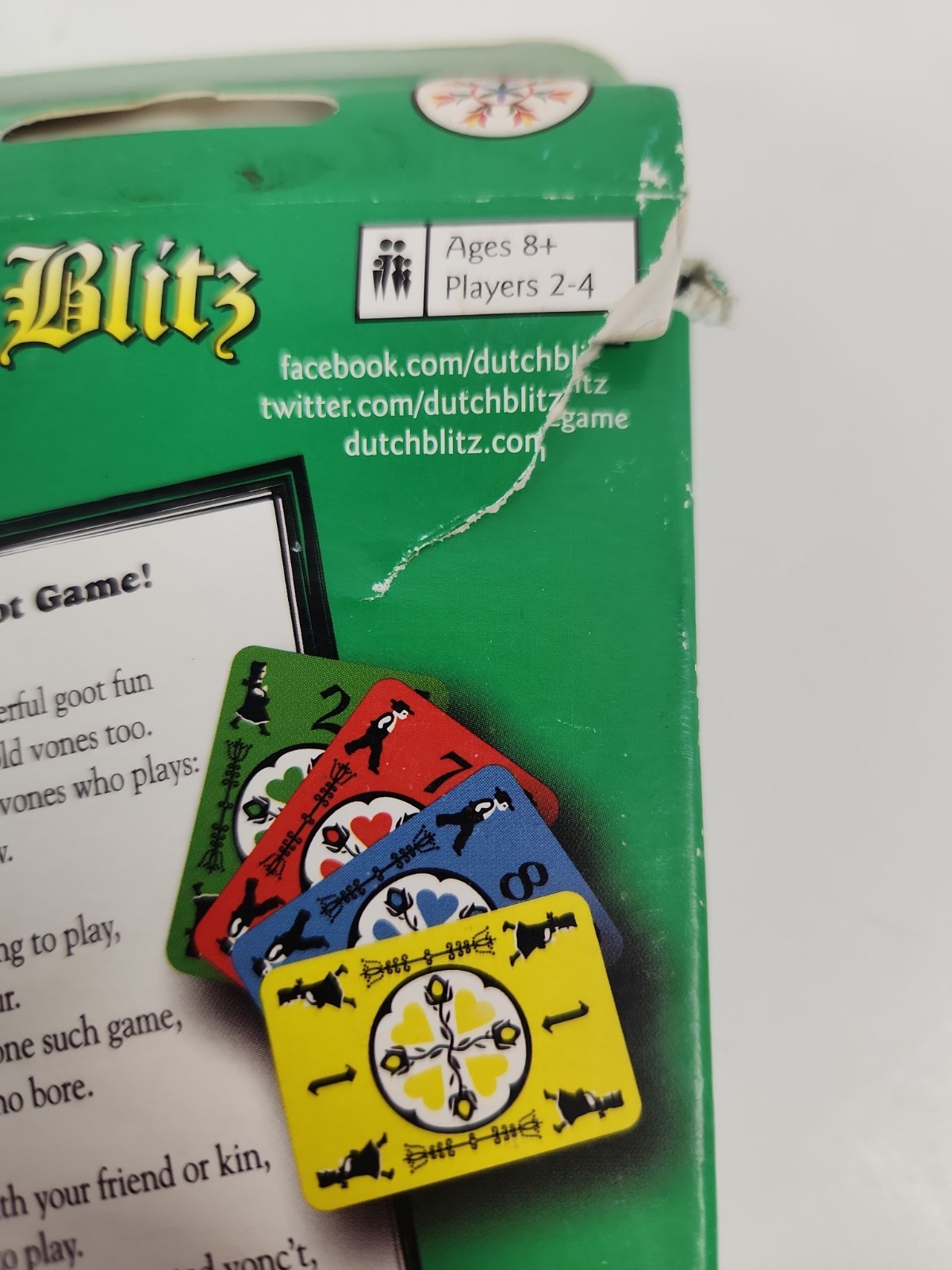 Dutch Blitz Original Card Game set for up to 4 Players New Sealed
