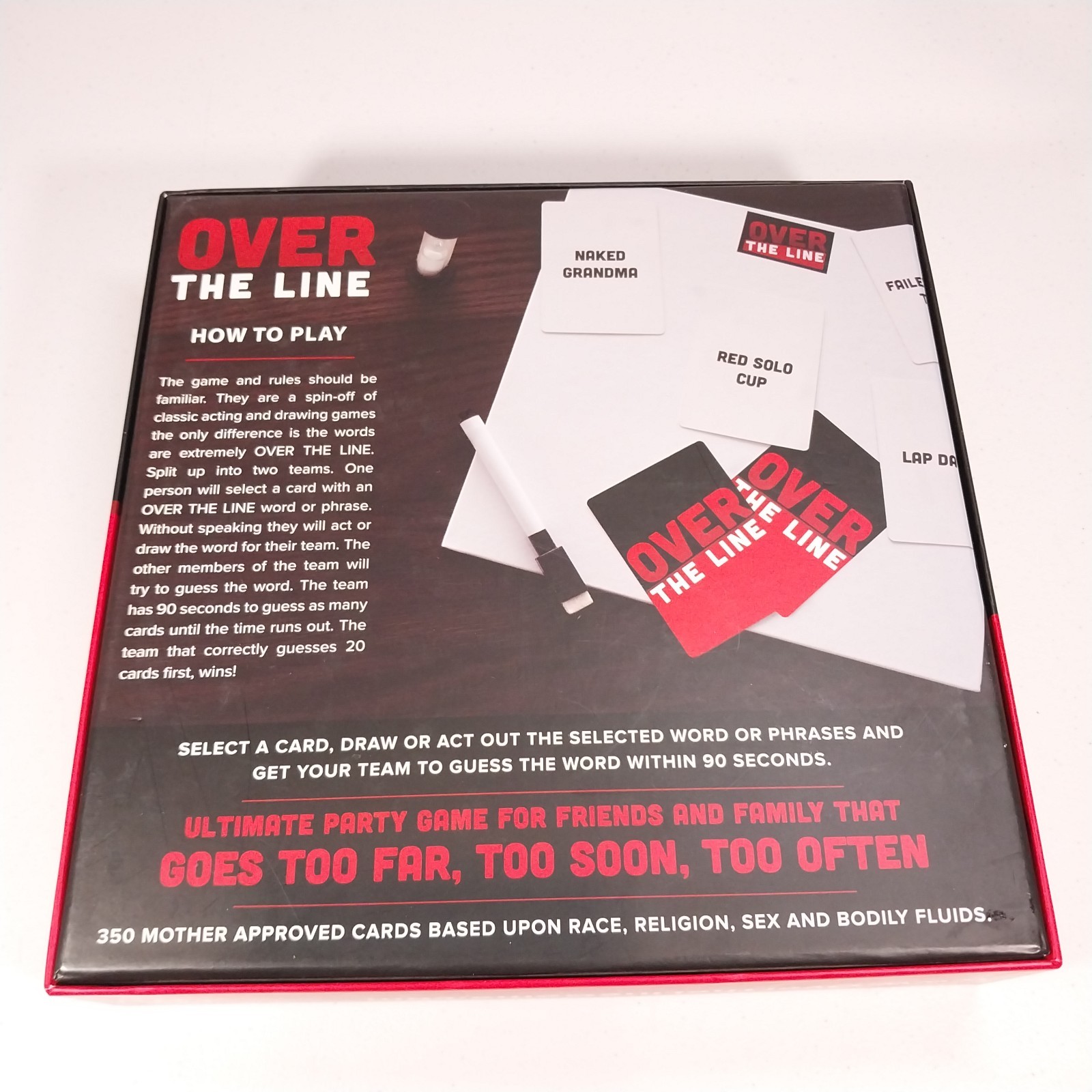 Over the Line Hilariously Twisted Funny Party Game 17+ Adult Charades – Complete