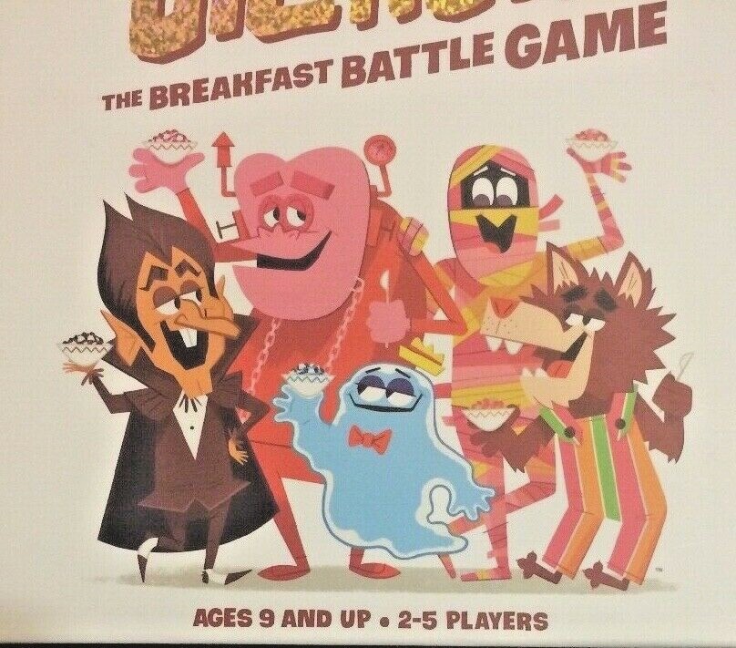 General Mills Cereal Monster Crunch! Breakfast Battle Game Boo Berry + Ad Icons