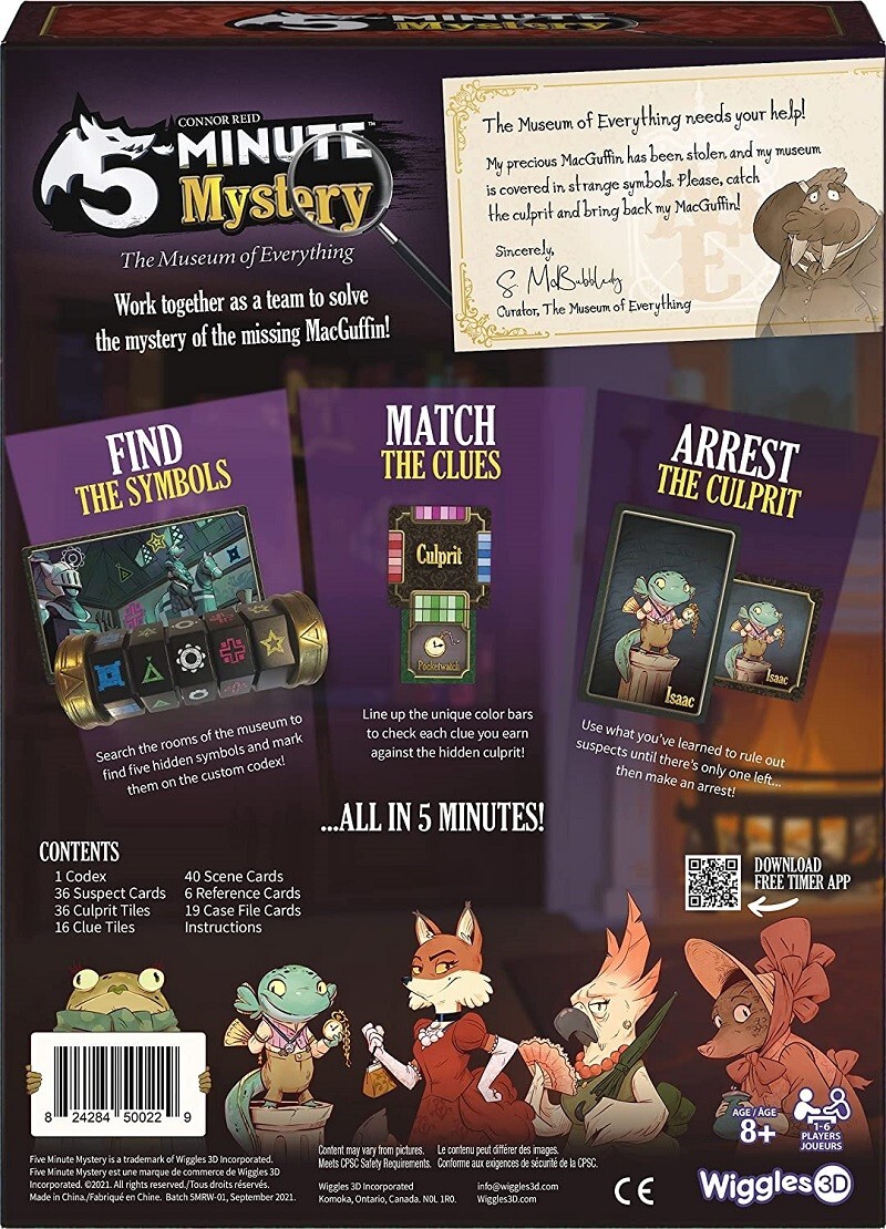 5-Minute Mystery by Wiggles 3D for Families, Ages 8 & up 1-6 Players