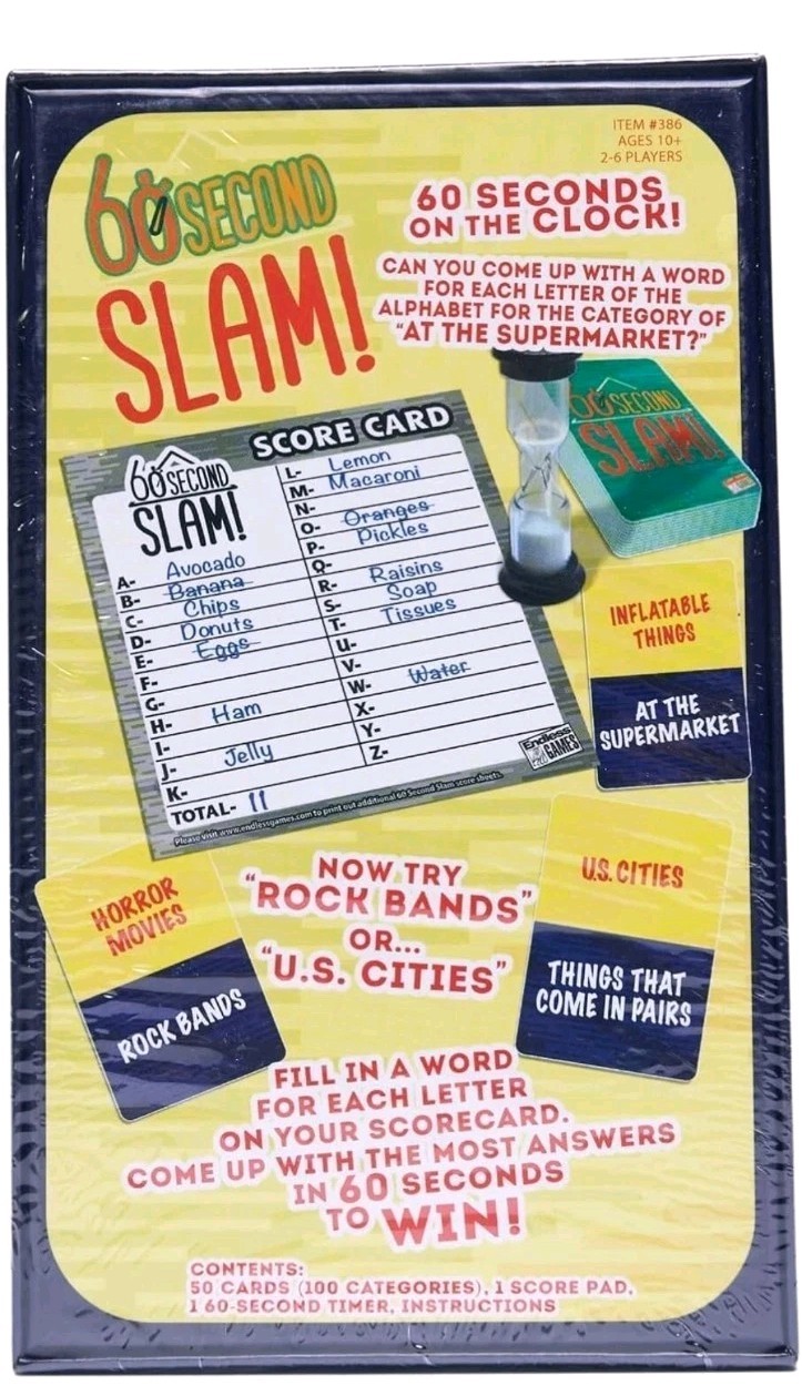 60 Second Slam! – Family Board Game