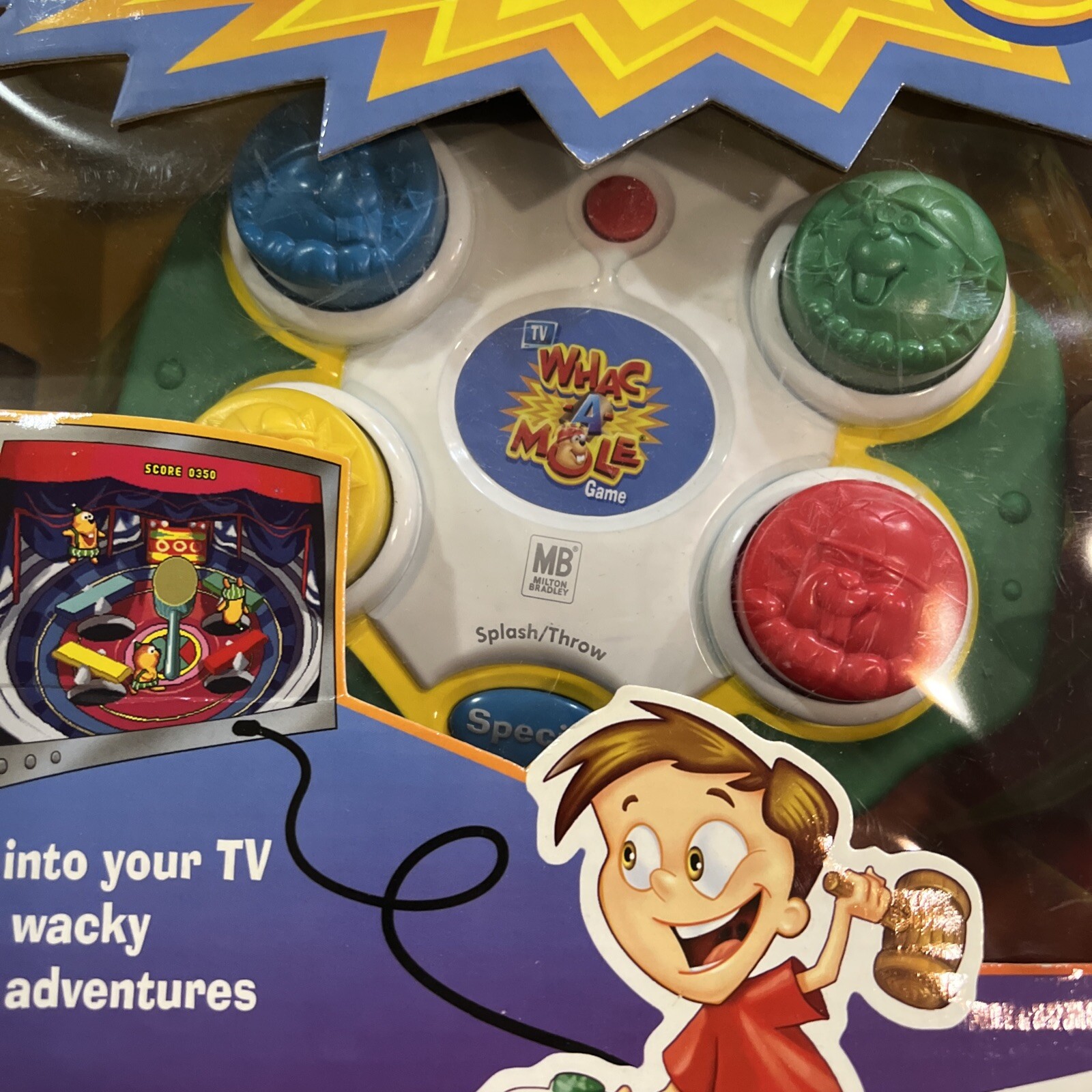 Whac A Mole 2005 Milton Bradley Hasbro Plug Into TV Game NEW Old Stock
