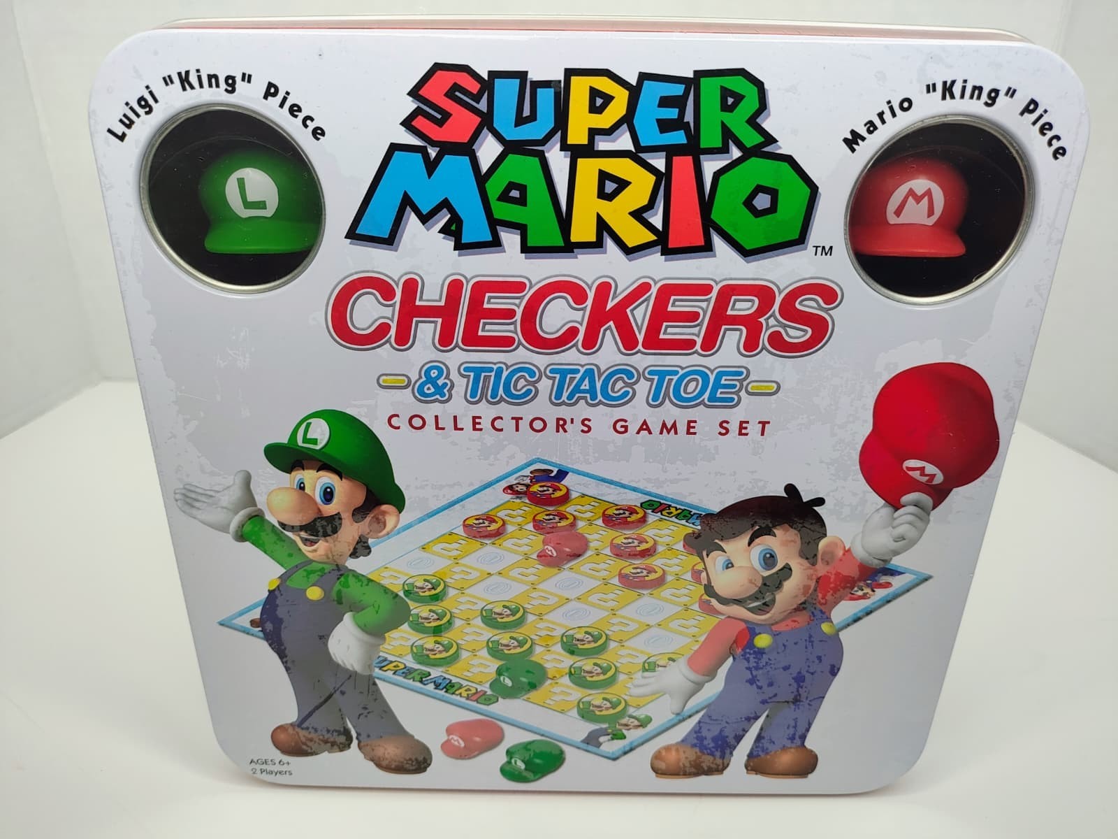 Super Mario Checkers & Tic-Tac-Toe Collector’s Tin Game USAopoly SEALED BrandNEW
