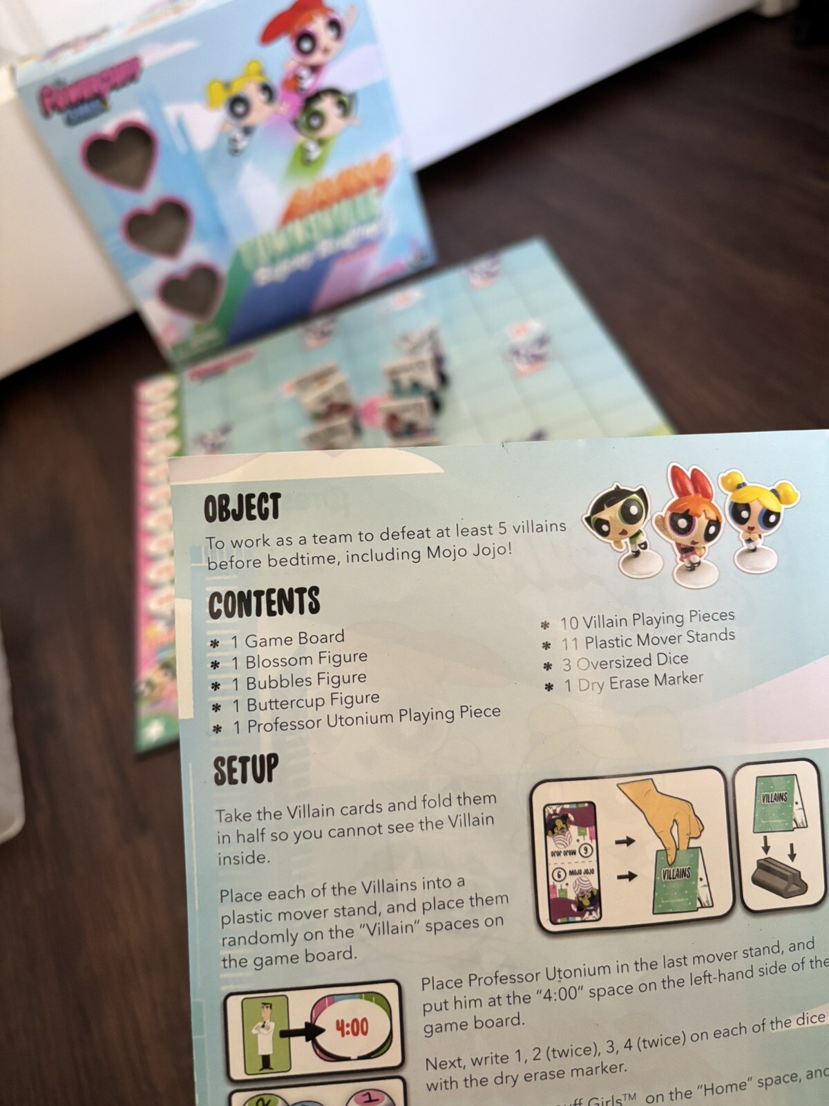 Powerpuff Girls Board Game Saving Townsville Before Bedtime Cartoon Network 2016