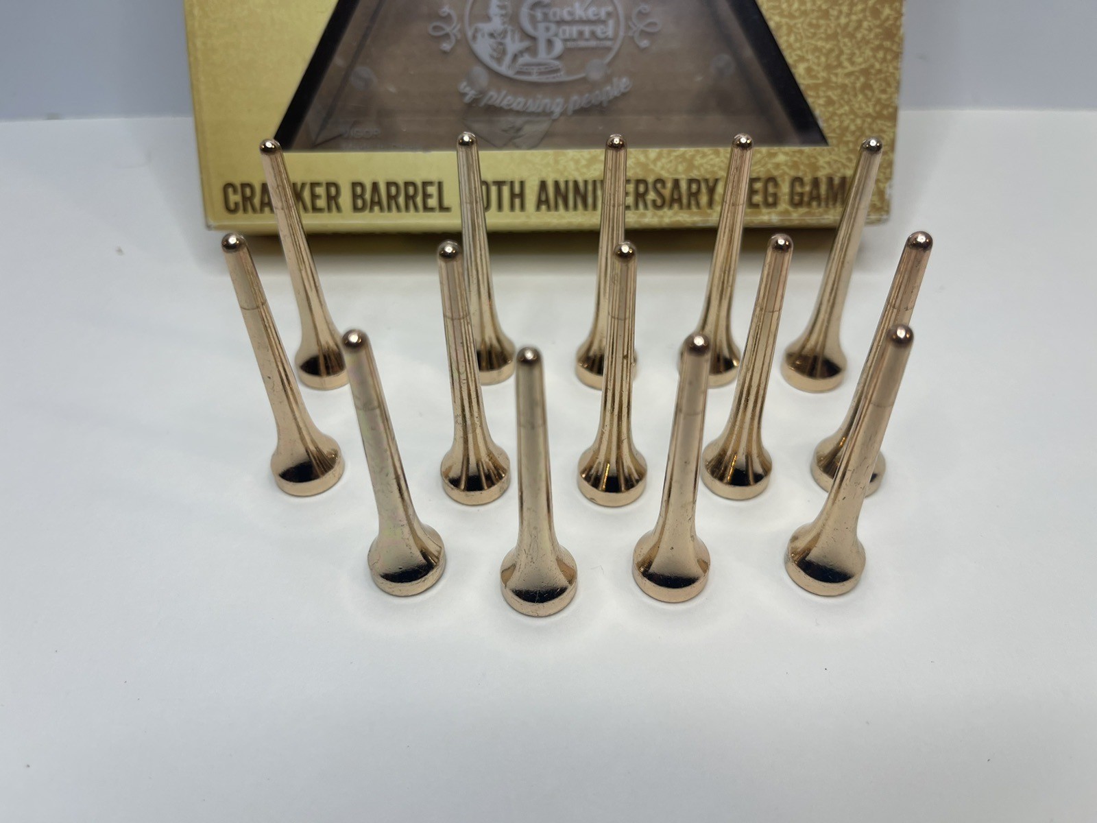 Cracker Barrel Peg Game 50th Anniversary Edition Gold Metal Pegs 2019 RARE