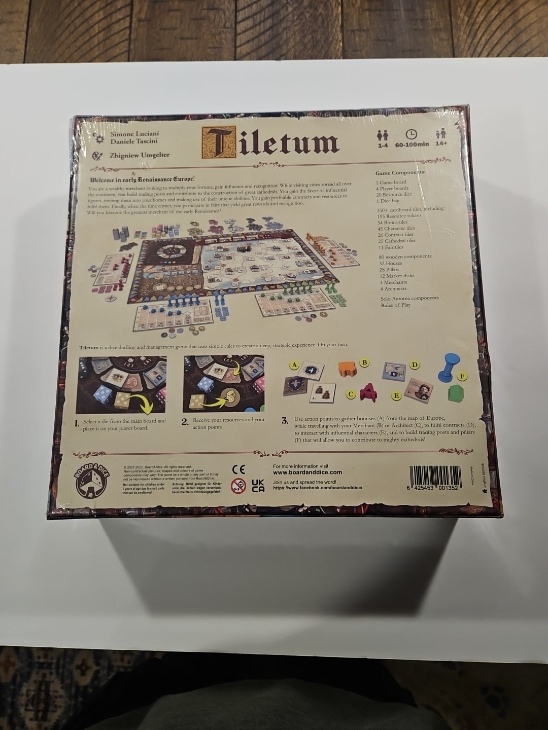 Tiletum Board Game Sealed Board & Dice 1 to 4 Players 14 Up New