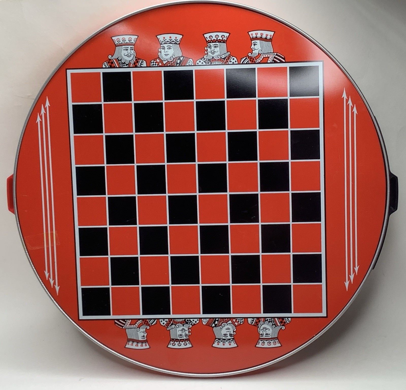 Vintage 1977 Chinese Checkers & Regular Checkers Deluxe Tin Board Game by Steven