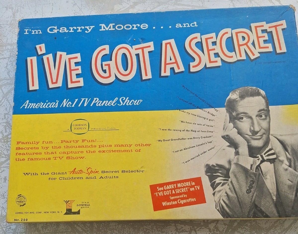 Vintage Lowell Boardgame “I’ve Got A Secret” Box Fair Condition FREE SHIPPING!