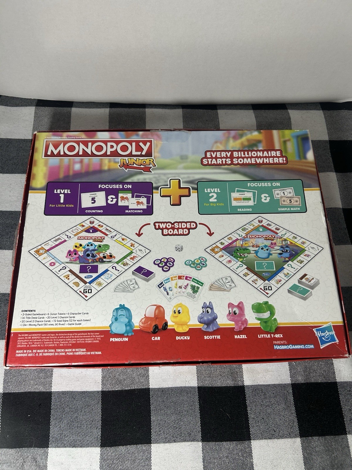 Hasbro Monopoly Junior Board Game Ages 5 and up Complete