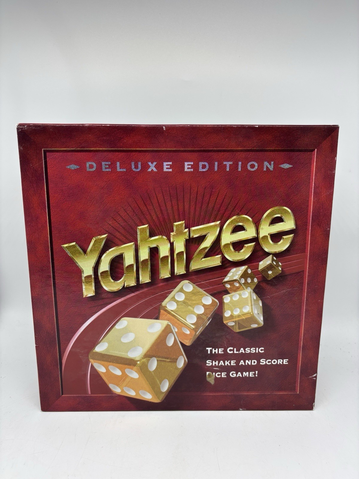 Vintage 1997 Yahtzee Deluxe Edition Gold Die COMPLETE
