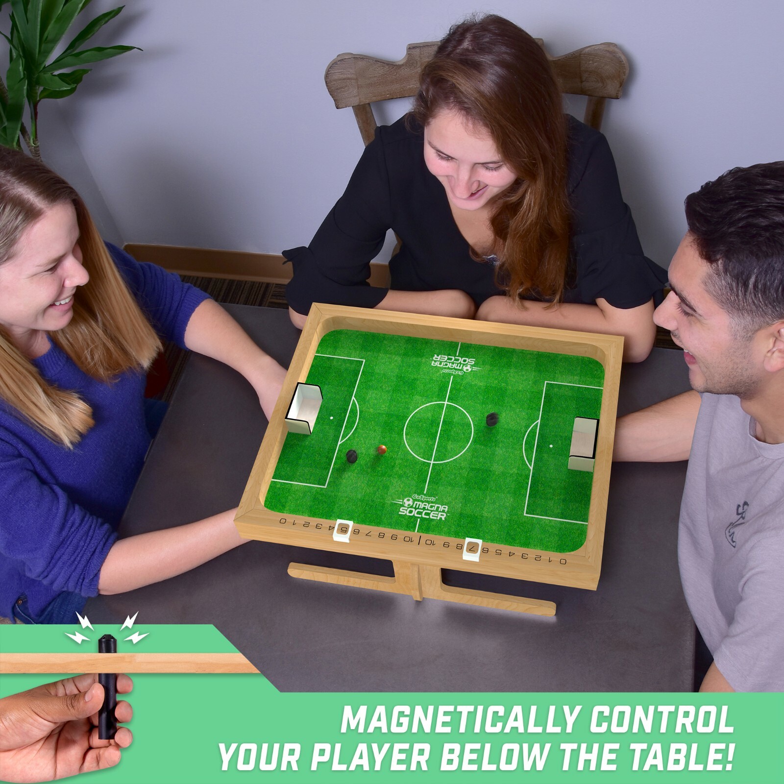 GoSports Magna Soccer Tabletop Board Game | Fast-Paced Magnet Game All Ages