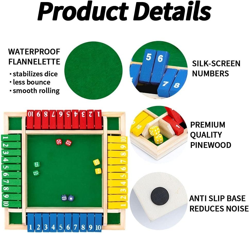 Portable Shut The Box Game – Engaging Math Fun for Home, Classroom & Parties