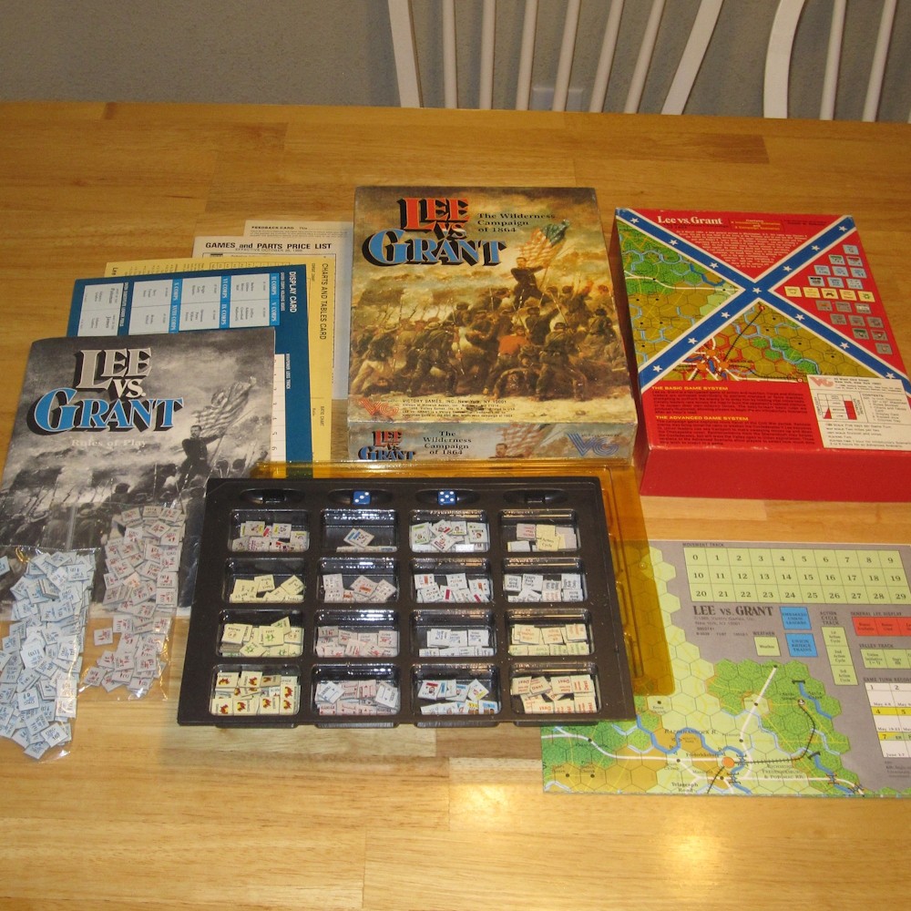 1988 Victory Games ***LEE VS GRANT THE WILDERNESS CAMPAIGN OF 1864*** Board Game