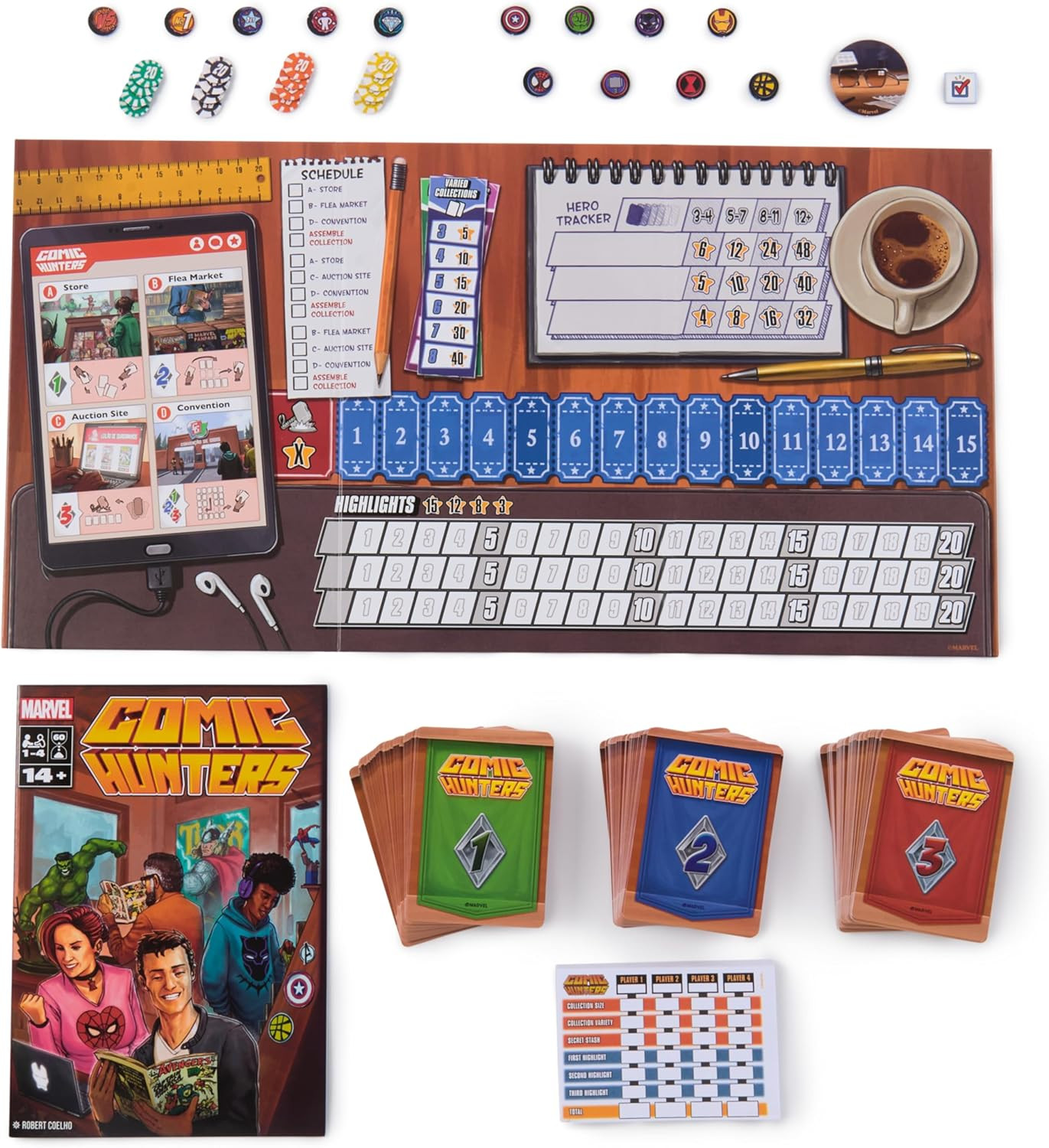 Spin Master Games, Marvel Comic Hunters, Comic Collecting Strategy Card Game for