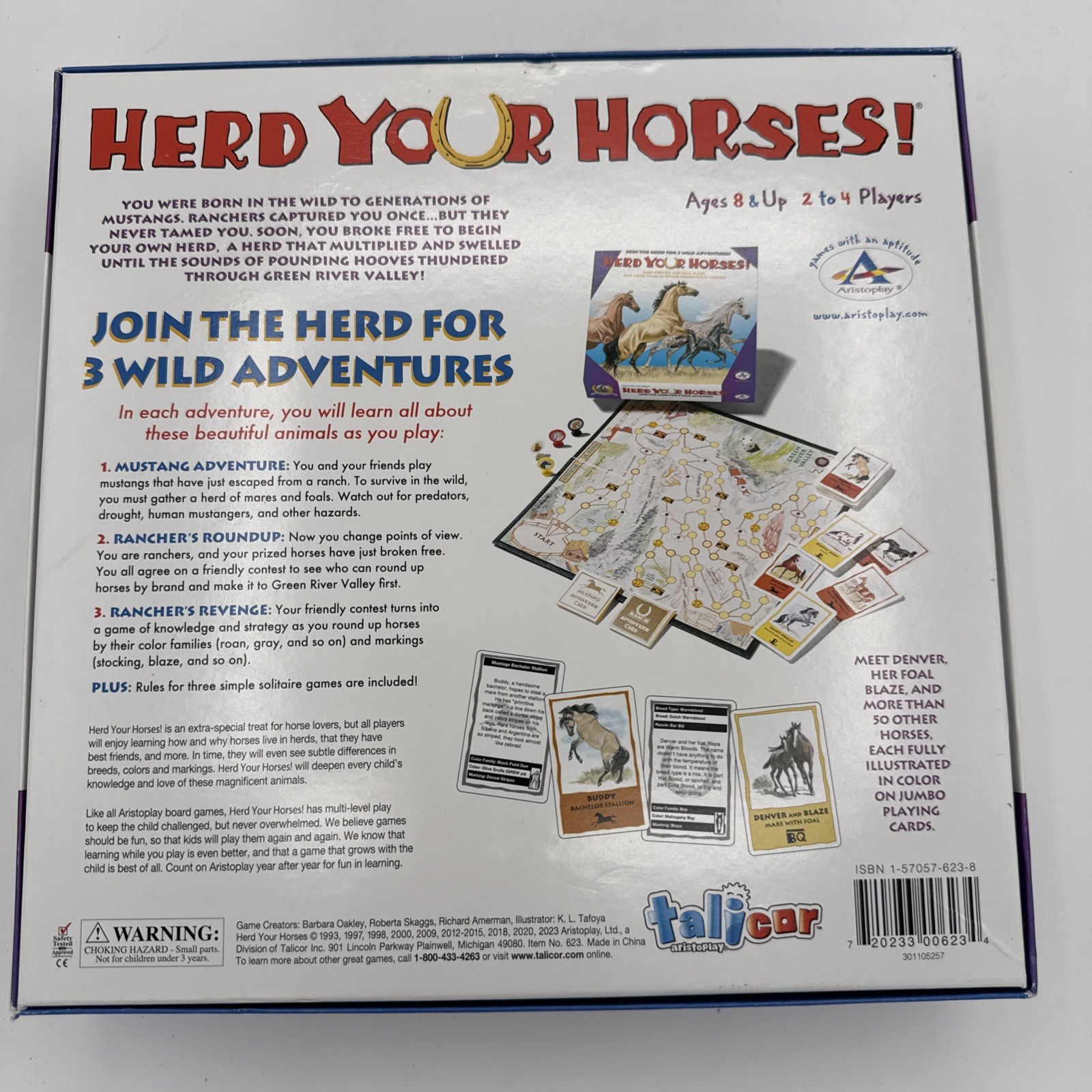 2018 Herd Your Horses By Talicor Aristoplay 8 & Up Complete & Good Cond