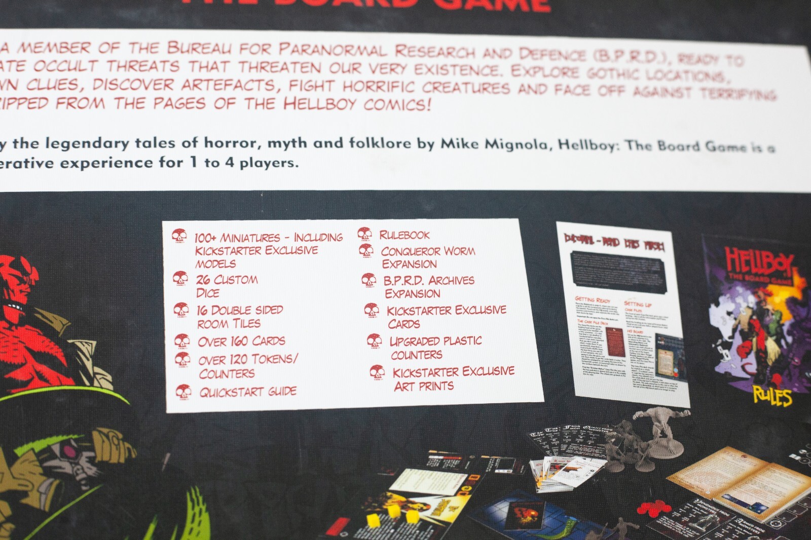 HELLBOY Kickstarter Edition Board Game & Extras: Includes Rare 3D Set Pieces!