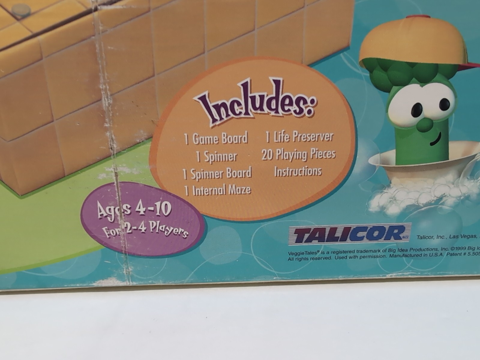 Vtg 1999 “Don’t Sink in the Sink!” VeggieTales Board Game COMPLETE Rare