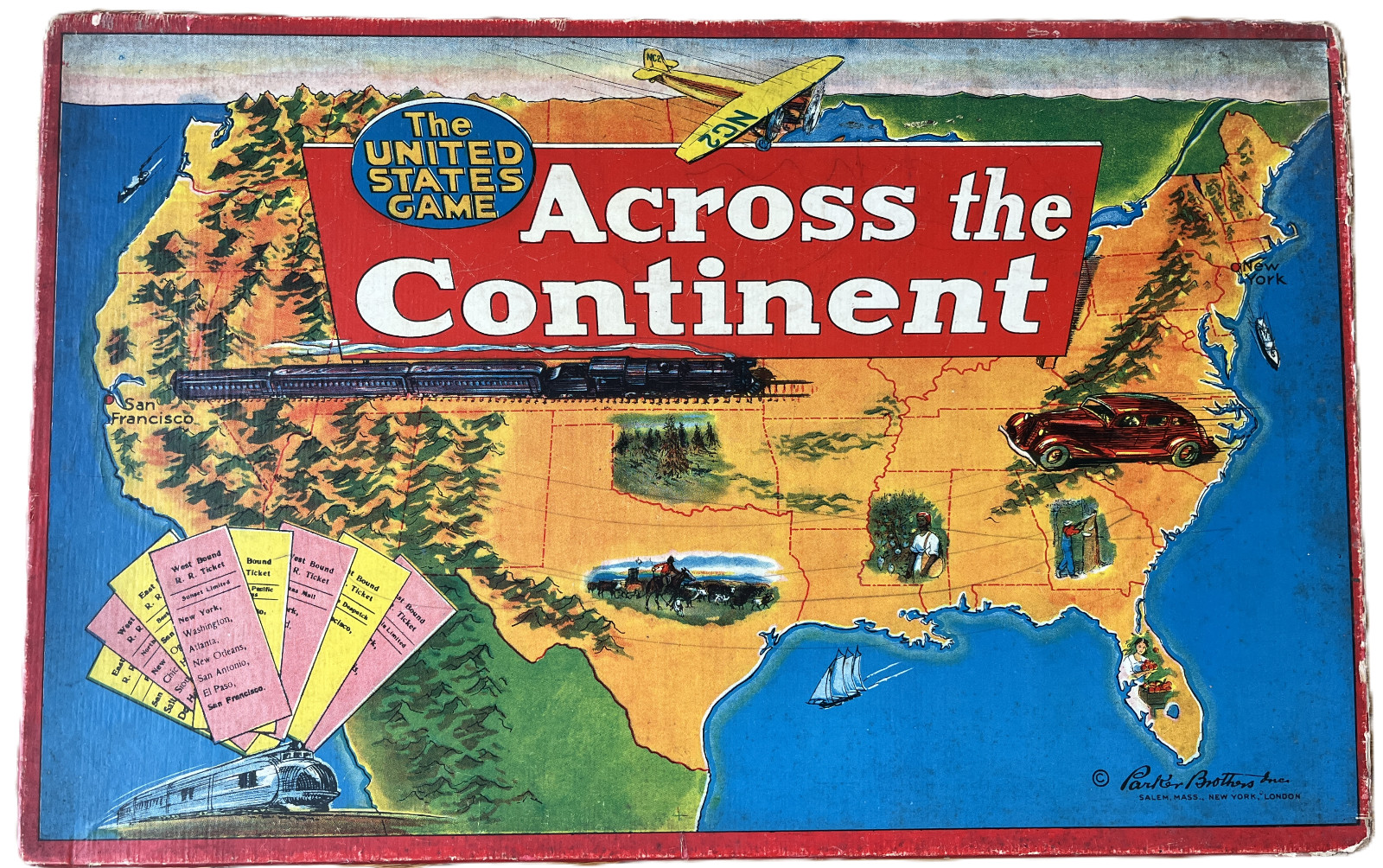 ~1935 Across the Continent Board Game – Tootsie Toy Trains – Parker Bros.