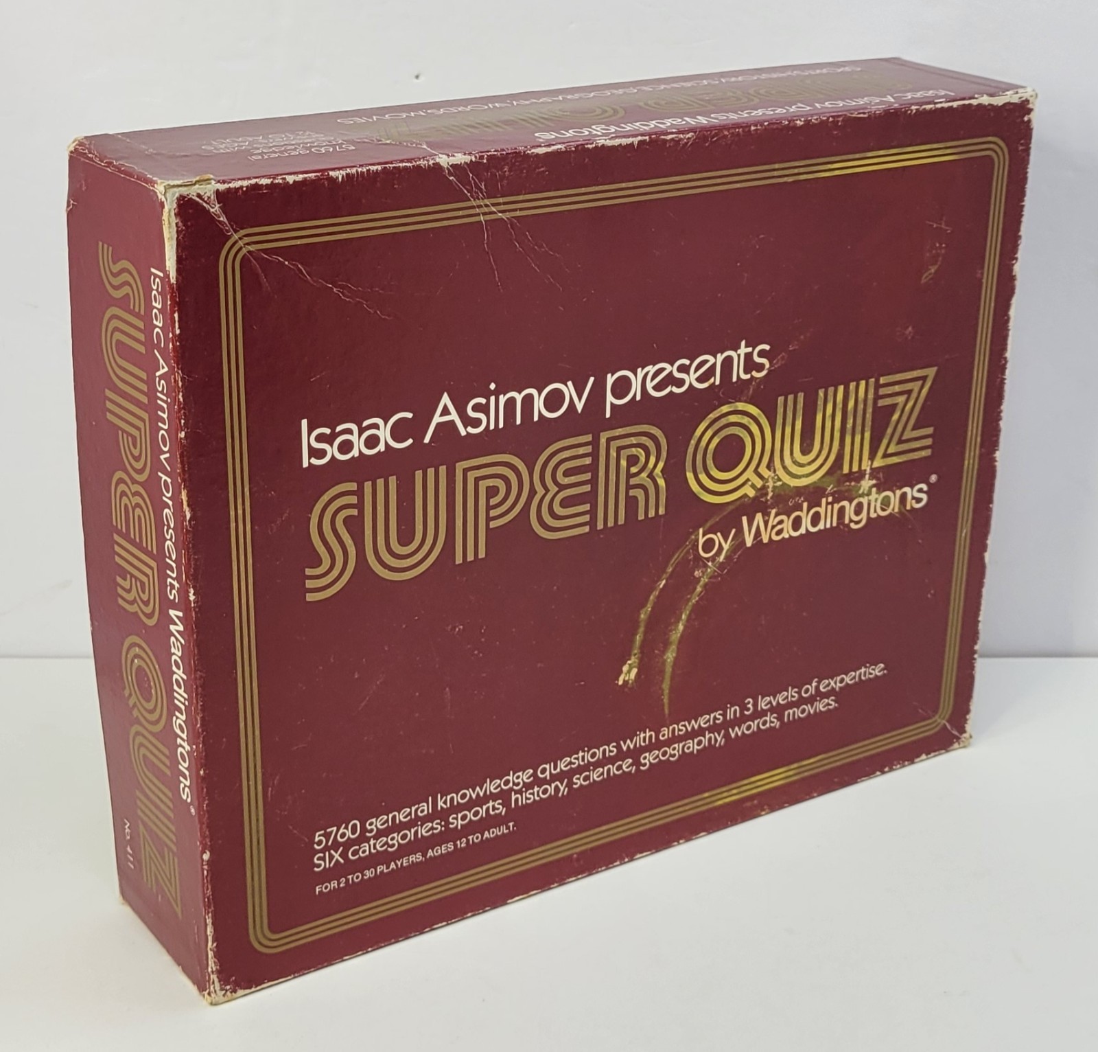 Isaac Asimov Presents SUPER QUIZ Board Game Waddington Complete 1982 1st Edition