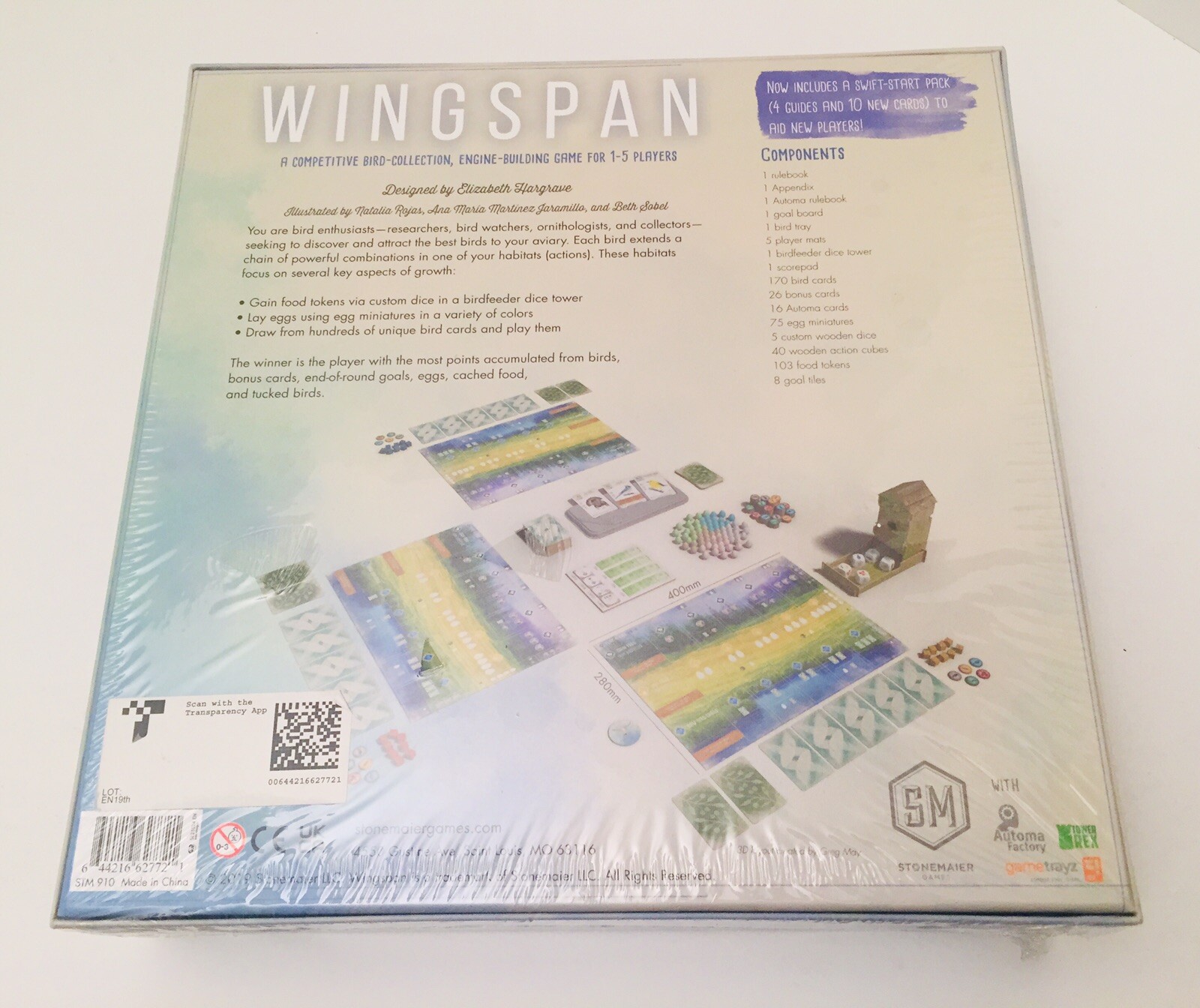 Wingspan Bird-Collection Engine-Building Game Board Game Stonemaier Games STM910