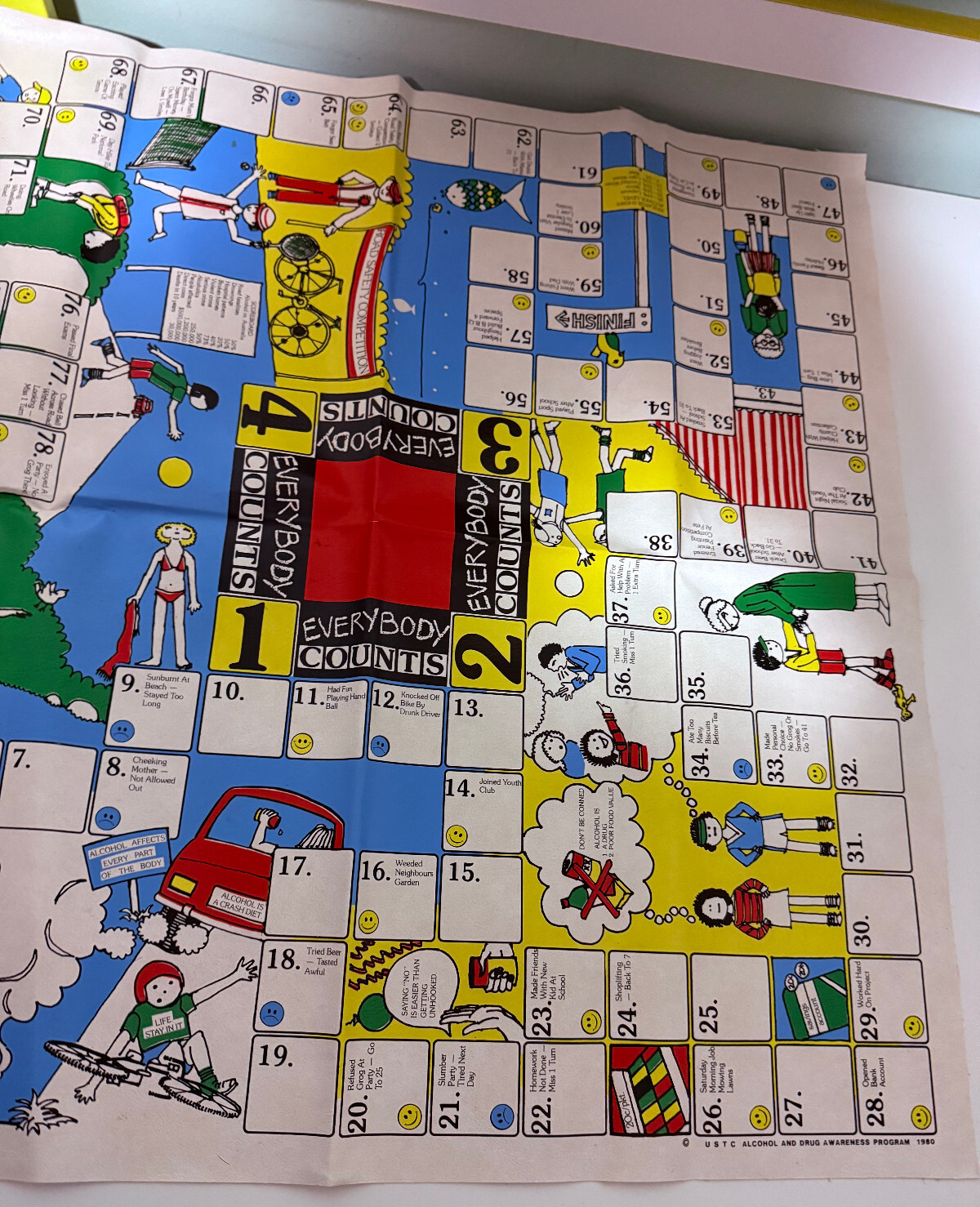 alchohol and drug awareness program game 1980 snakes and ladders style michael