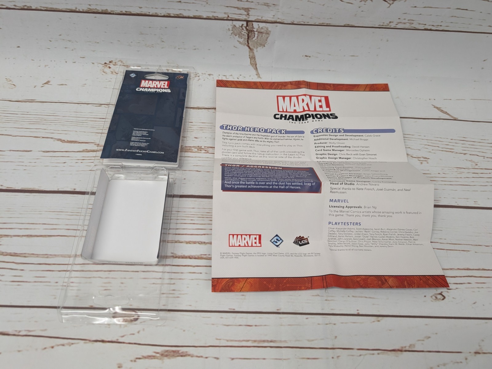 Marvel Champions Card Game LCG Thor Hero Pack & Sleeves Complete