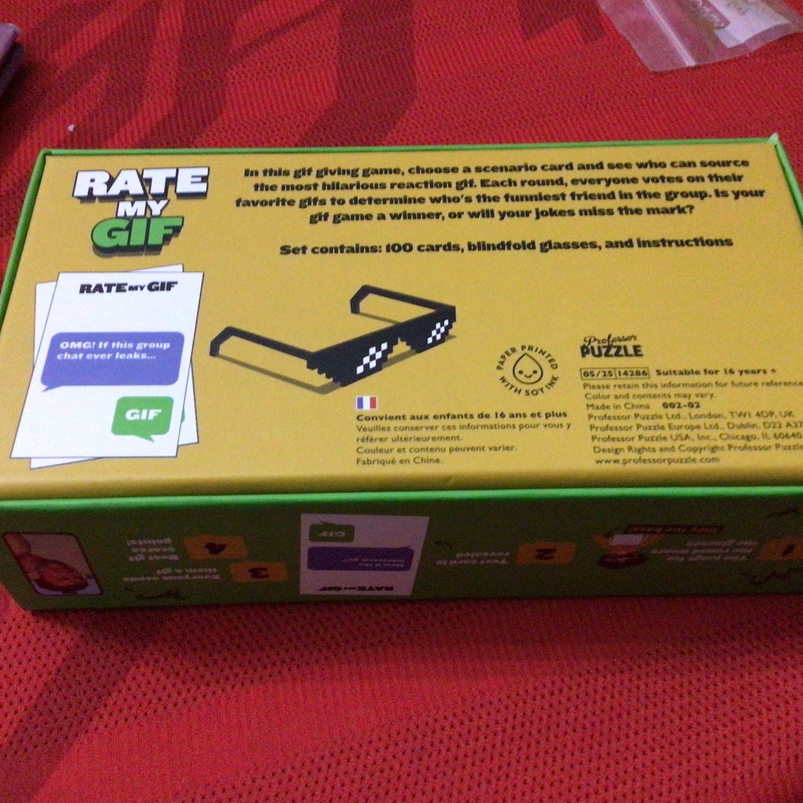 RATE MY GIF PARTY GAME – New, open BOX, 16+, 4-10 players