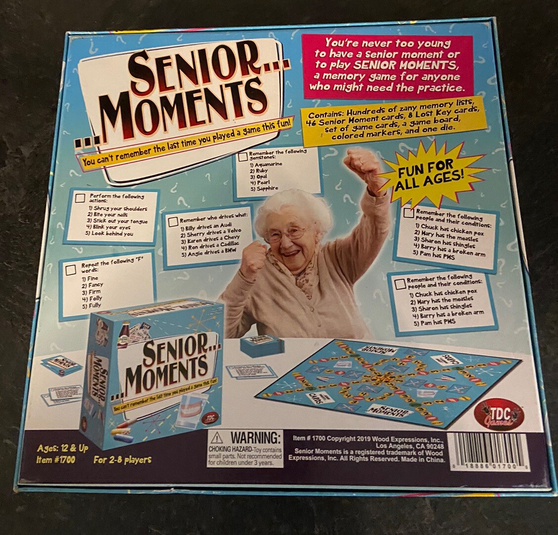 TDC Games Senior Moments Board Game Complete Fun For All Ages