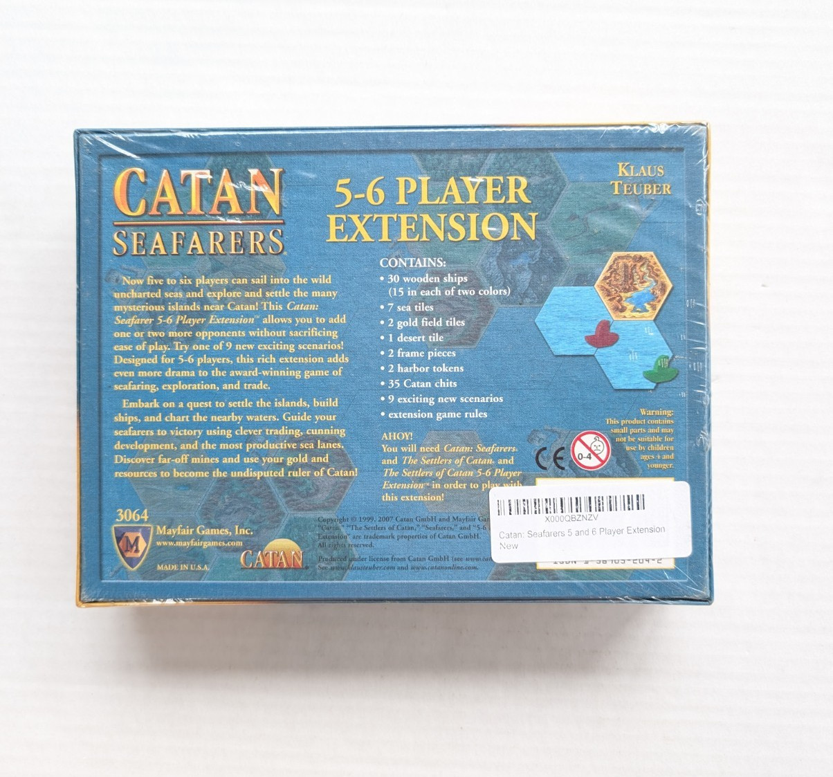 SEALED Catan Seafarers 5-6 Player Extension Expansion 3064 Board Game 2007