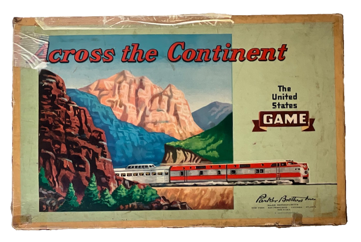 Vintage Across The Continent The United States 1952 Board Game Parker Brothers