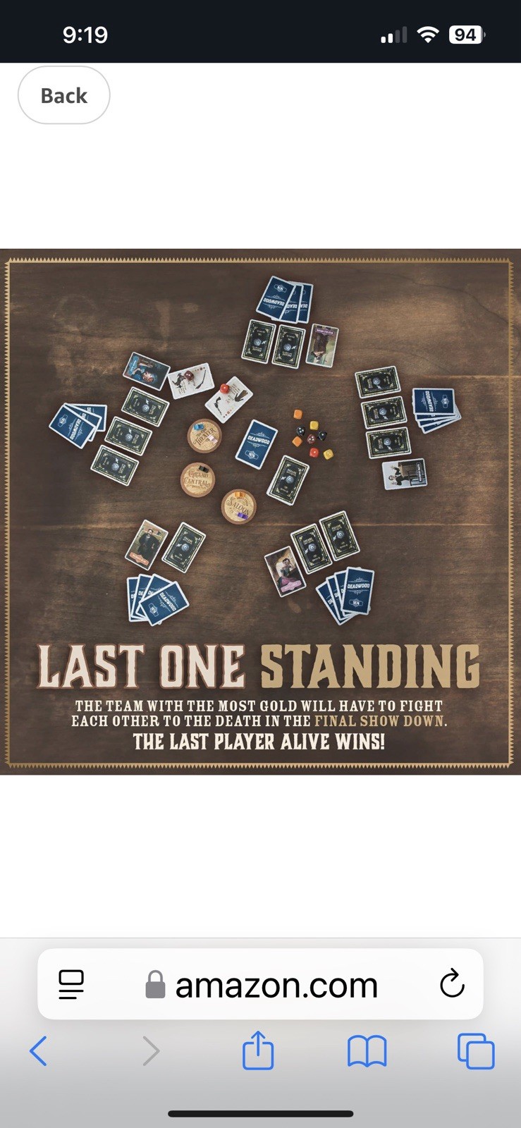 Deadwood 1876 Standard Edition Dark City Series Magnetic Closing Book Box Game