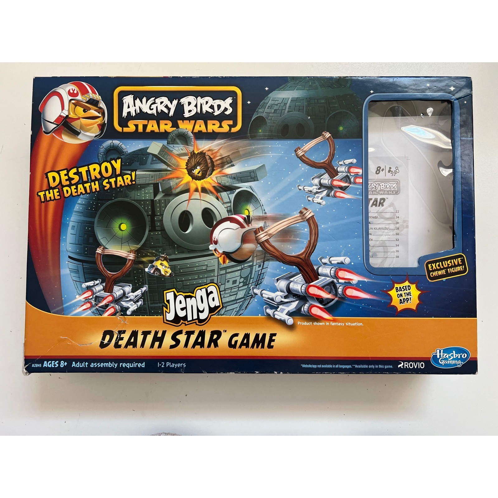 Hasbro Angry Birds Star Wars Jenga Death Star Game A2845 Exclusive Chewie Figure