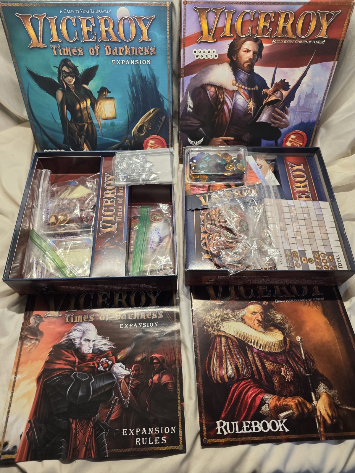 Viceroy Times of Darkness Expansion VG Cond, Strategy Board Game Complete w/gems