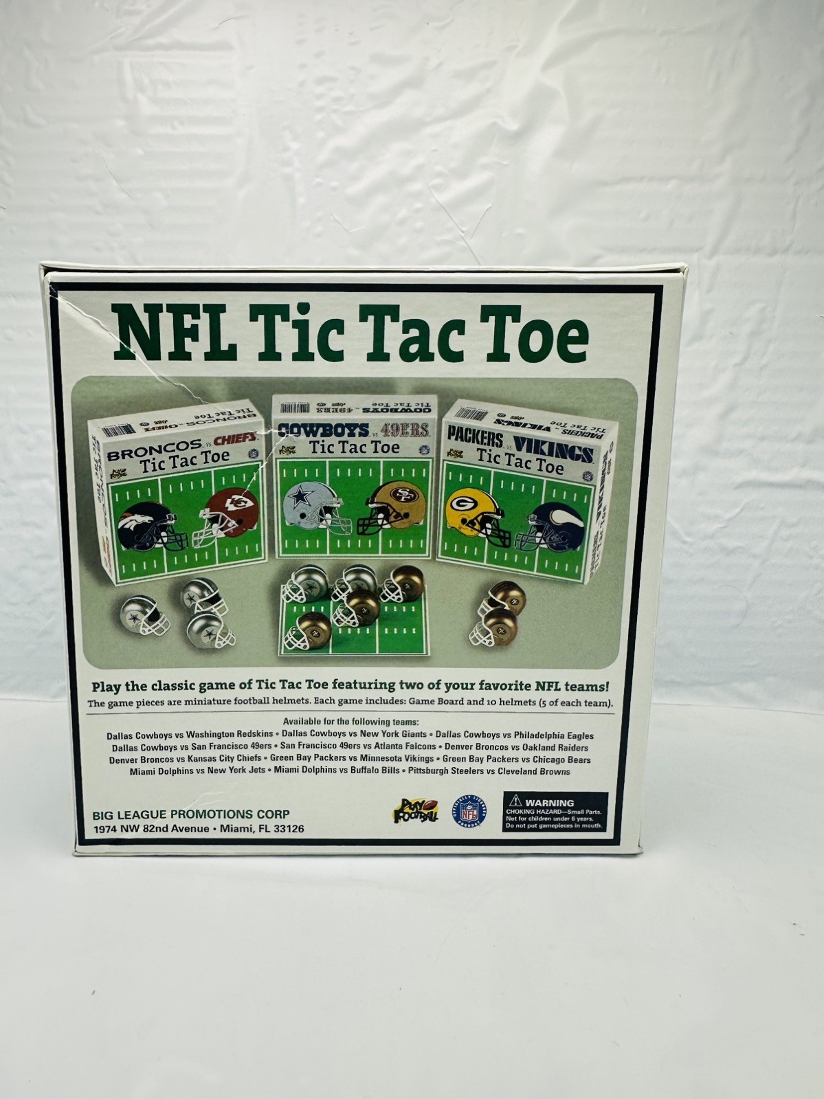 NFL Packers vs Vikings Tic Tac Toe Game Complete Set Vintage Football Board Game
