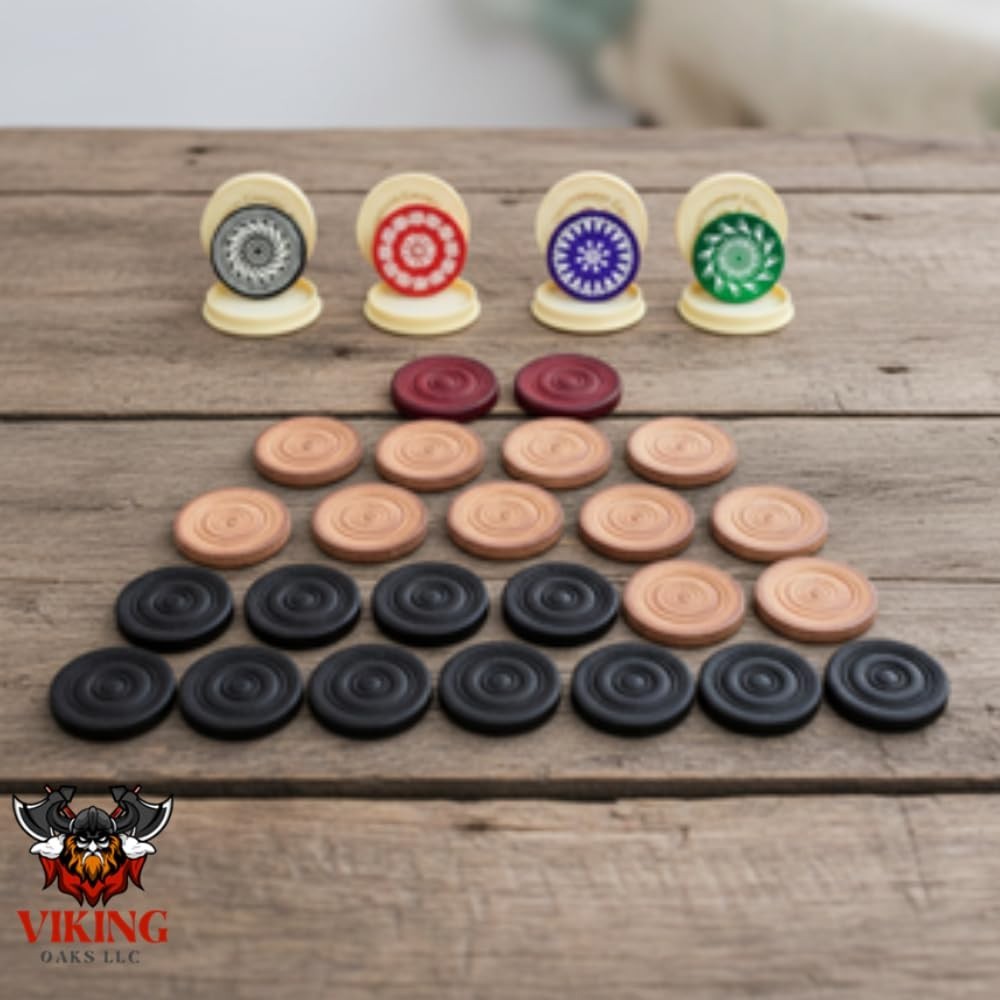 Professional Carrom Board Set with 24 Wooden Coins & 4 Strikers – Case Included