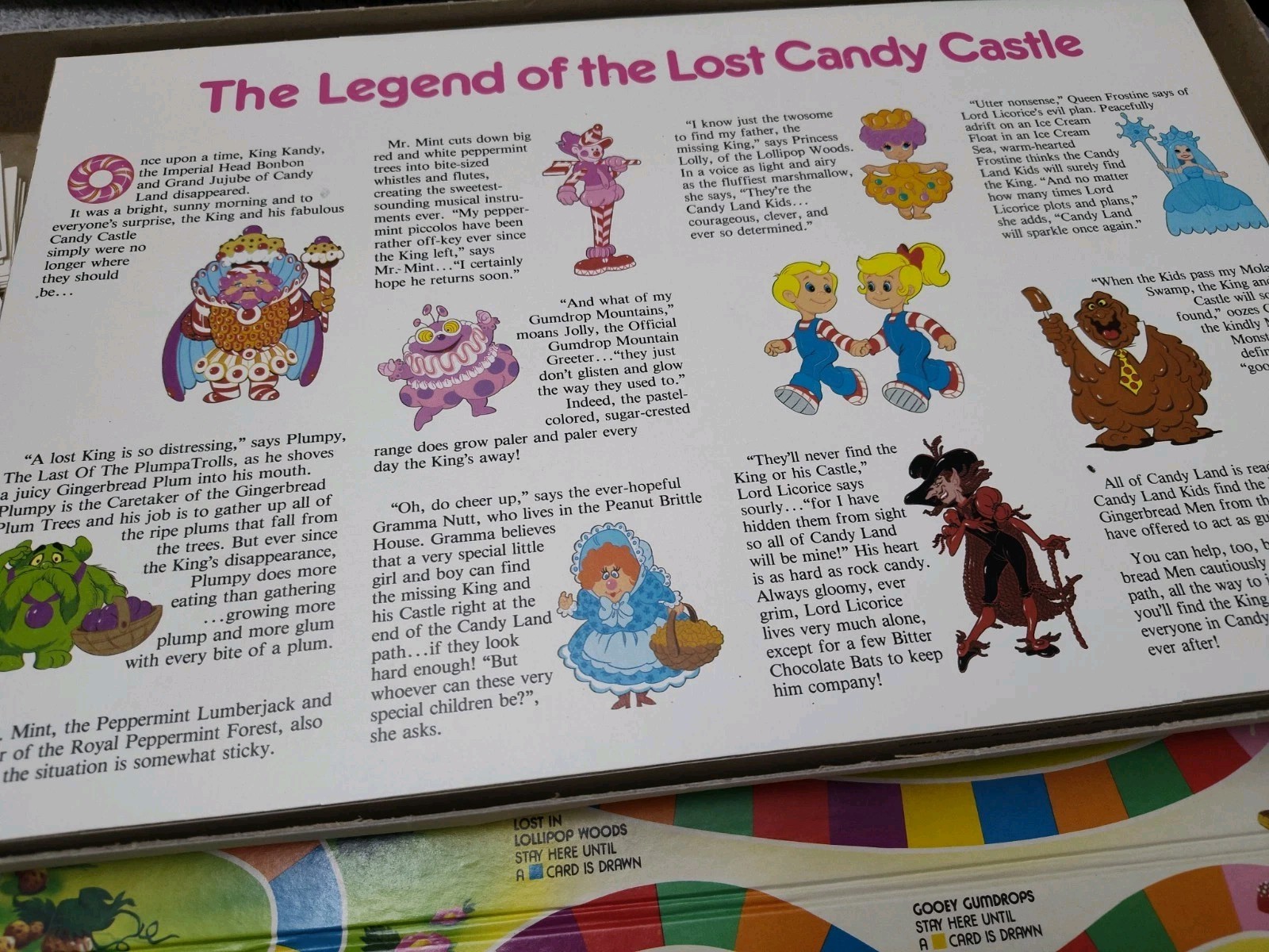 Milton Bradley Candy Land Board Game 1984 Candy Theme 2+ Players Ages 3-6 Read