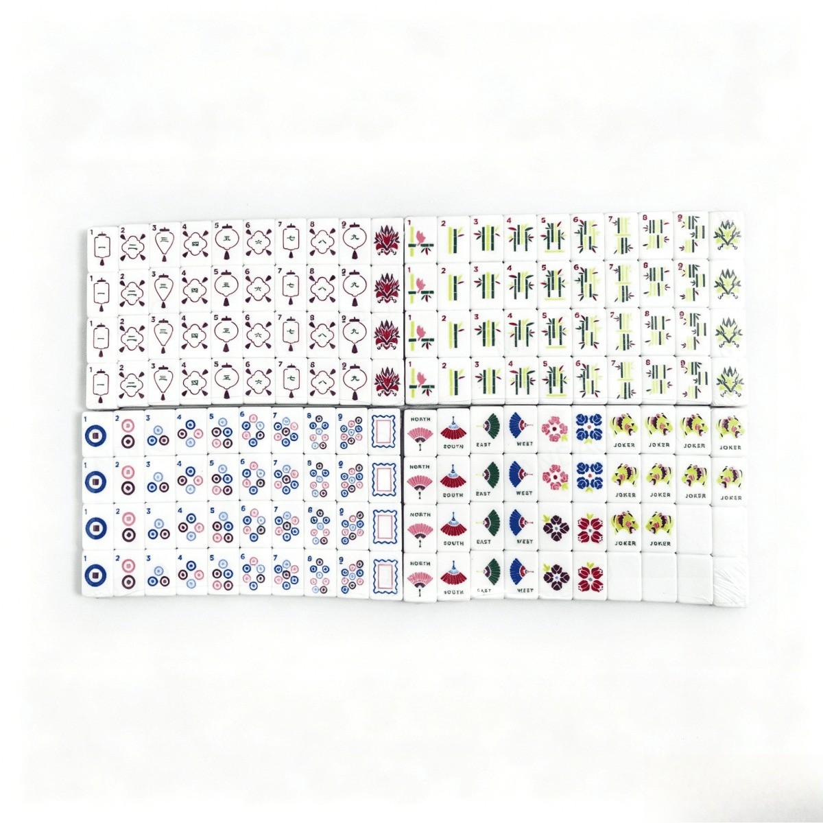 Tortoiseshell Double Layer Acrylic American Mahjong Tiles 160-Piece USA Standard