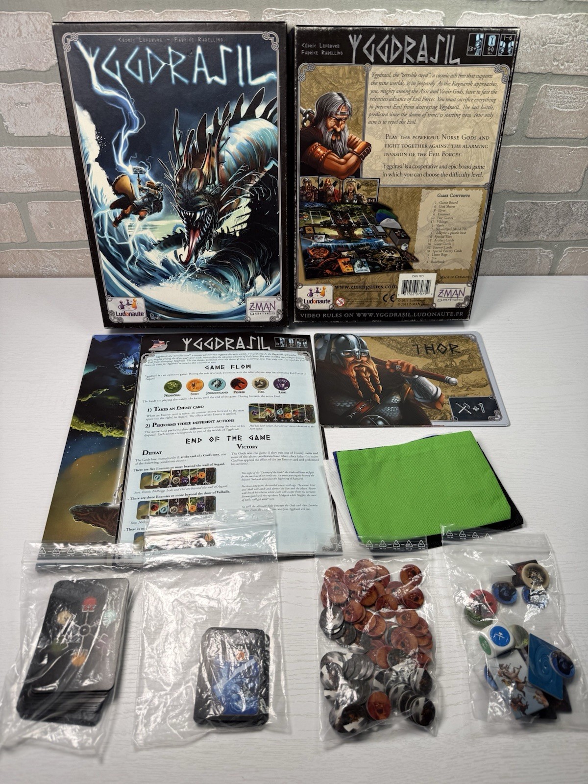 Yggdrasil Board Game Z-Man Games Ludonaute 2011 Norse Gods Complete