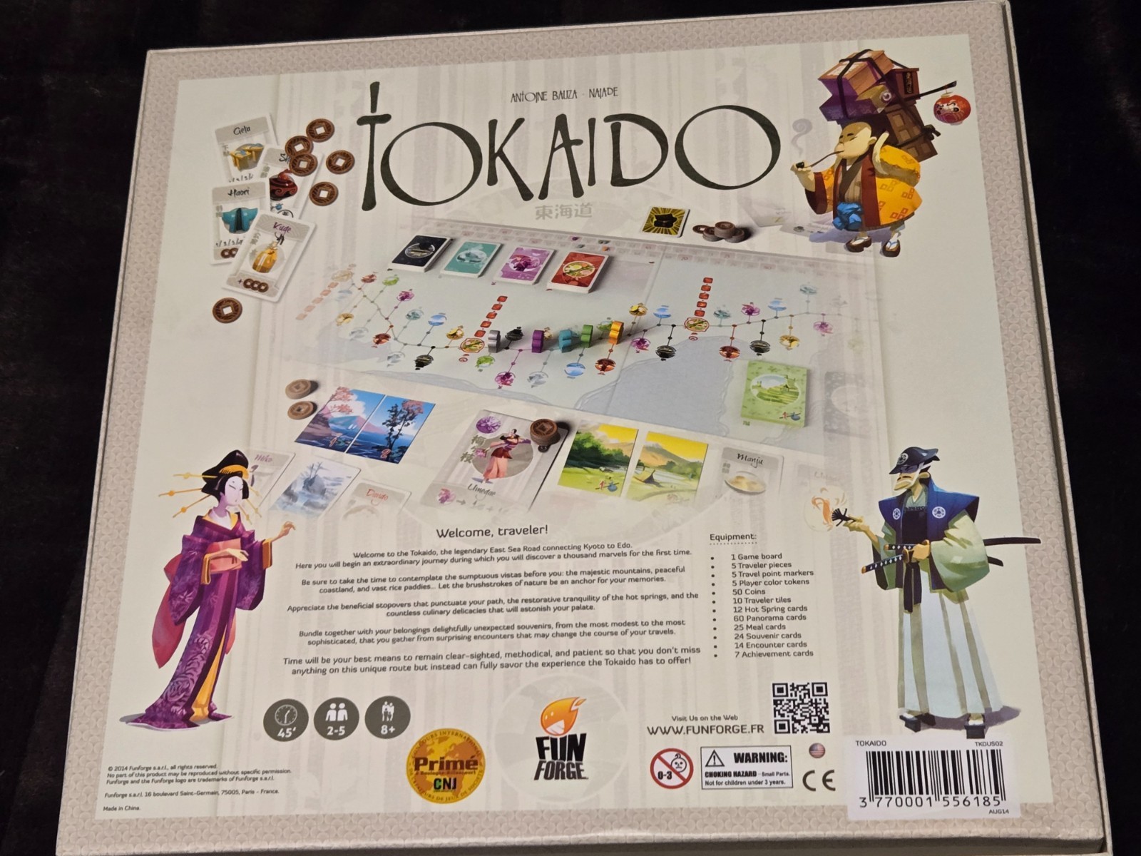 Tokaido Board Game by Antoine Bauza Fun Forge 2014 – Complete